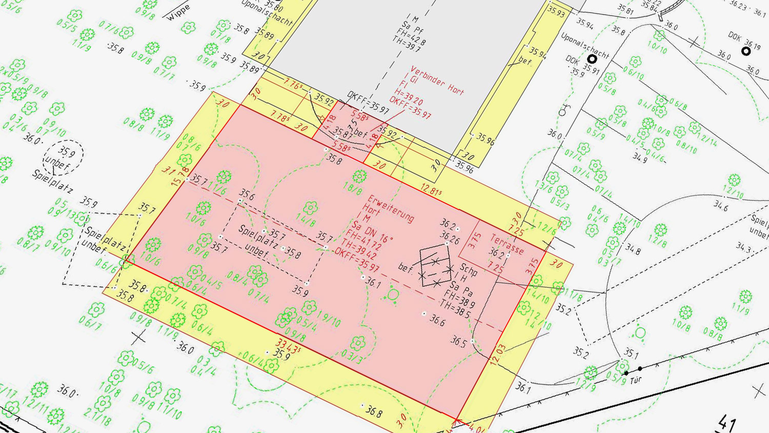 Amtlicher Lageplan Neuruppin für den Bauantrag - Vermessungsbüro Fienke & Horst - Öffentlich bestellte Vermessungsingenieure (ÖbVI)